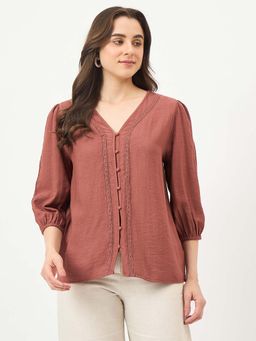Madame - Rust Textured Top