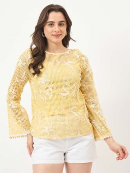 Madame - Yellow Embroidered Top