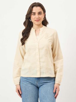 Madame - Off White Embroidered Shirt