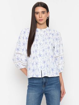 Madame - Blue Printed Top