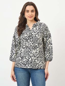 Madame - Black Printed Top