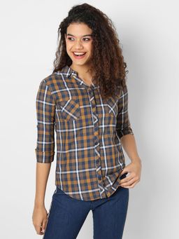 PINACOLADA - Women Checks Stylish Casual Shirt