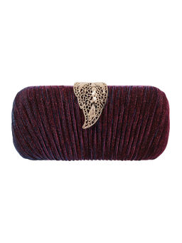 Mochi - Purple Embroidered Beaded Clutch