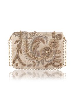 Fuchsia by Aashka Mehta - Aashka Mehta Gold Embellished Sling Bag