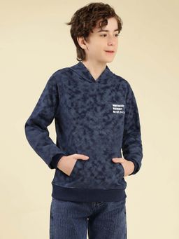 Lil Tomatoes - Navy Blue Cotton Looper Printed Sweatshirt