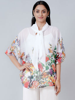 First Resort by Ramola Bachchan - Multi-color Floral Top