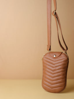 The Bicyclist - Brown Leather Mobile Pouch with Detachable Strap