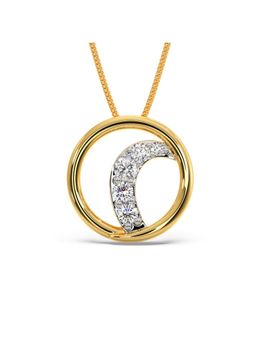 Candere by Kalyan Jewellers - 18K Yellow Gold BIS Hallmark and Cubic Zirconia Pendant for Women