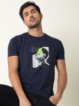 Rare Rabbit - Minx Navy Blue T-shirt