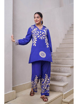 Autumnlane - Kabool Marine Blue Printed Co-Ord Set