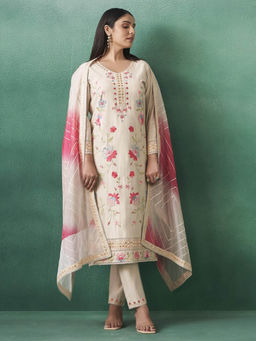 Autumnlane - Nadira Pearl Embroidered Kurta with Pant and Dupatta