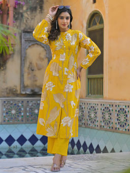 Autumnlane - Yutika Amber Cotton Floral Printed Kurta with Pant