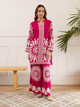 Autumnlane - Sonpal Flamingo Pink Printed Co-Ord Set