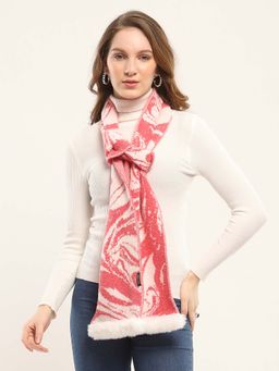 Monte Carlo - Pink Wool Blend Woven Muffler