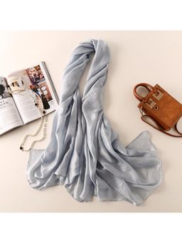 CrossKulture - Grey Satin Solid Scarf