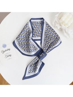 CrossKulture - Blue Satin Printed Scarf