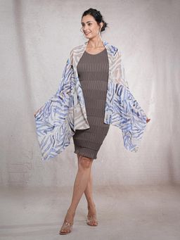 CrossKulture - Blue Cotton Printed Scarf