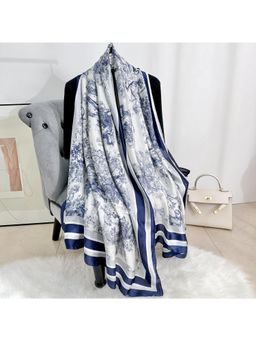 CrossKulture - Blue Satin Printed Scarf