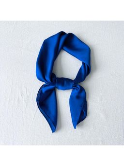 CrossKulture - Navy Blue Satin Solid Scarf