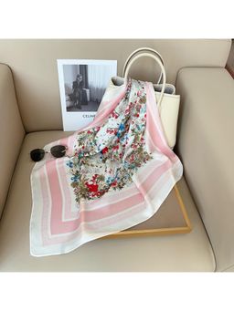 CrossKulture - Pink Satin Printed Scarf