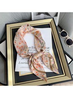 CrossKulture - Peach Satin Printed Scarf
