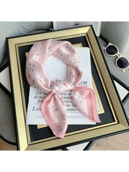 CrossKulture - Pink Satin Printed Scarf
