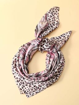 CrossKulture - Pink Satin Printed Scarf