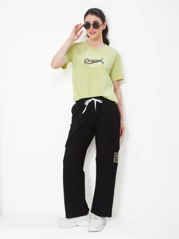 LOTIK - Women's Cotton Cargo Track pant and T-Shirt