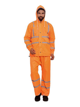 The Clownfish - Bike Raincoat with Hood Top & Bottom set Orange (Set of 2)