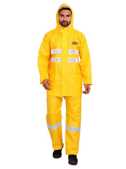The Clownfish - Bike Raincoat with Hood Top & Bottom set Yellow (Set of 2)