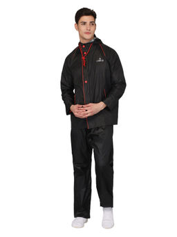 The Clownfish - Reversible Doublelayer Bike Raincoat with Pant Black (Set of 2)