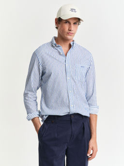 GANT - Men Blue Button-Down Collar Full Sleeves Shirt