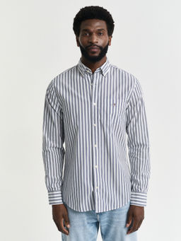 GANT - Men White Button-Down Collar Full Sleeves Classic Poplin Shirt