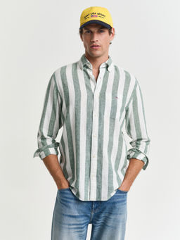 GANT - Men Green Button-Down Collar Full Sleeves Shirt