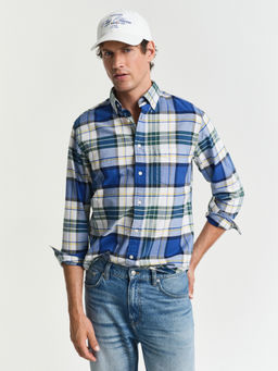 GANT - Men Blue Button-Down Collar Full Sleeves Archive Oxford Shirt