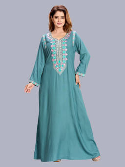 SANAA - Grey Viscose Full Sleeves Solid/Plain Nighty