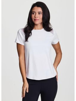 ap'pulse - Women's Round Neck Short Sleeve T-shirt - White