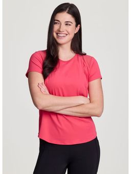 ap'pulse - Women's Round Neck Short Sleeve T-shirt - Pink