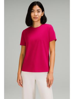 ap'pulse - Women's Round Neck Short Sleeve T-shirt - Pink