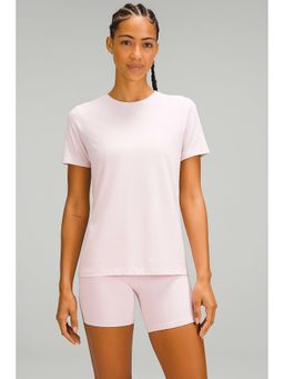 ap'pulse - Women's Round Neck Short Sleeve T-shirt - Pink