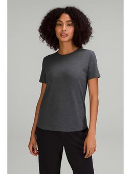 ap'pulse - Women's Round Neck Short Sleeve T-shirt - Charcoal