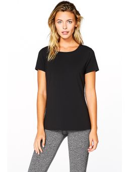 ap'pulse - Women's Round Neck Short Sleeve T-shirt - Black