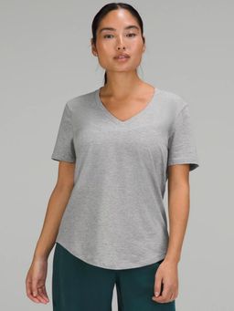 ap'pulse - Women's V-Neck Short Sleeve T-shirt - Grey