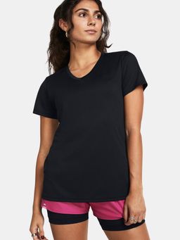 ap'pulse - Women's V-Neck Short Sleeve T-shirt - Black