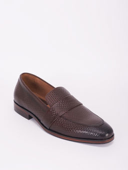 Bubber Couture - Brown Mesh Italian Leather Casual Mocassins