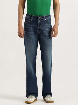 United Colors of Benetton - Men Blue Solid Mid Wash Jeans