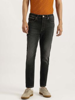 United Colors of Benetton - Men Black Solid Cross Hatch Regular Jeans