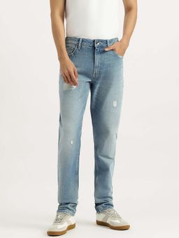 United Colors of Benetton - Men Light Blue Solid Slim Fit Jeans