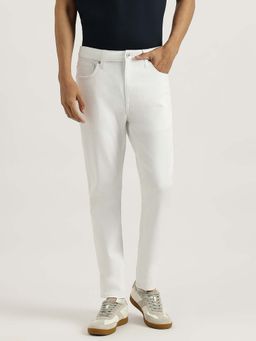 United Colors of Benetton - Men White Solid Low Crotch Fit Bright Jeans