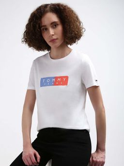 Tommy Hilfiger - White Printed T-Shirt